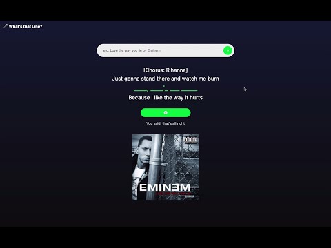 What's that Line - Demo on YouTube