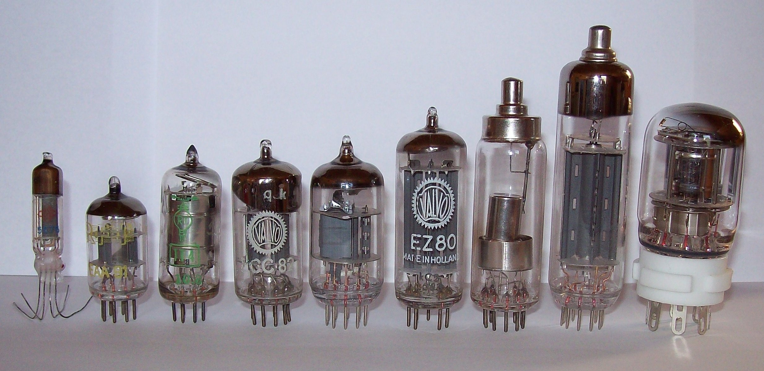 modern vacuum tubes mostly miniature style