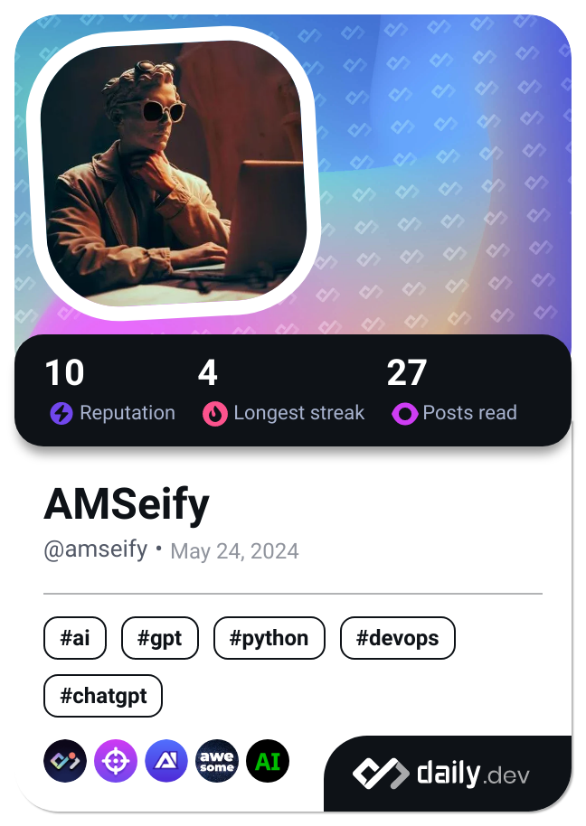 AMSeify's Dev Card