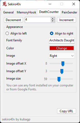 DeathCounter view of Sekiro40v