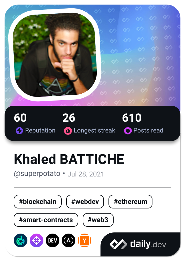 Khaled BATTICHE's Dev Card