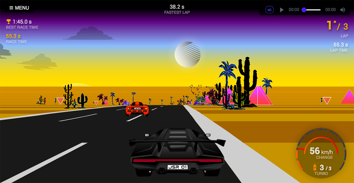 Screenshot JS Racer Turbo Intro