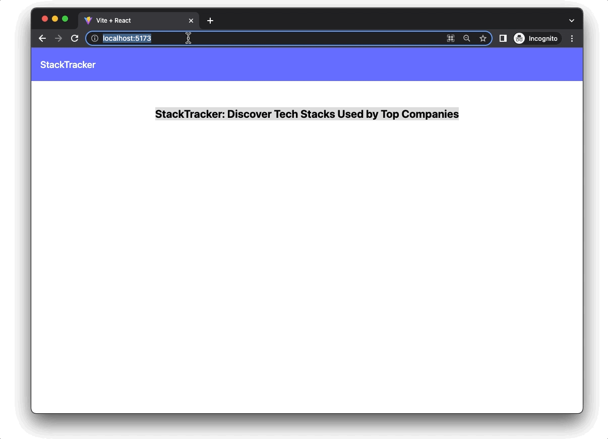 navigating to company page and technology page