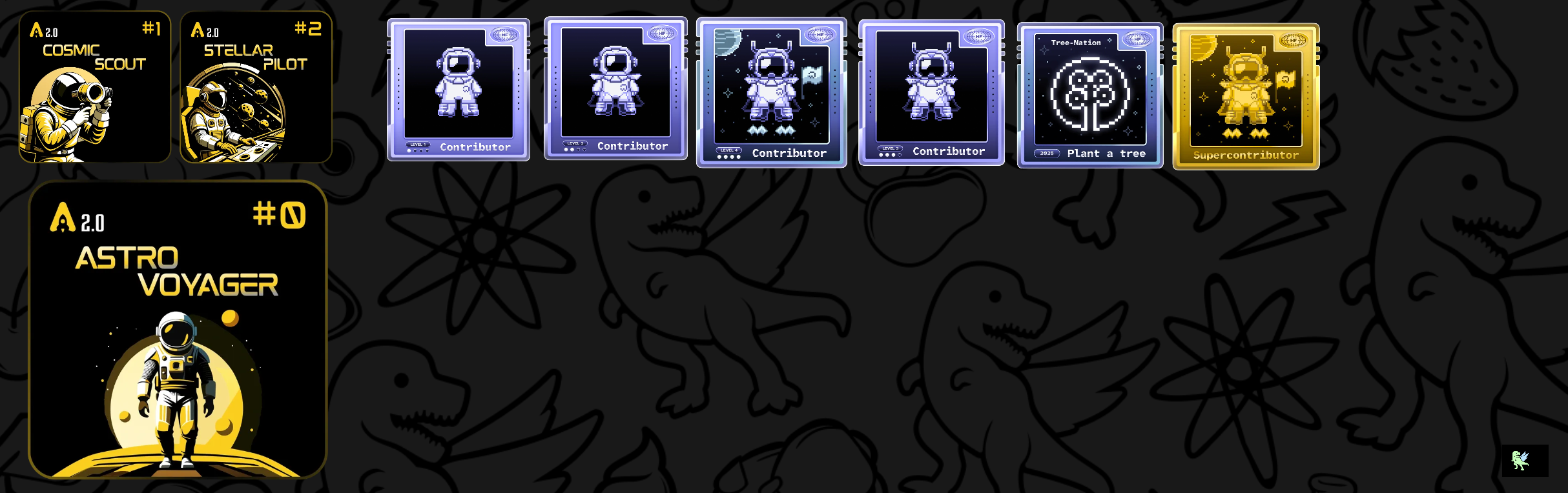 An image of @hark's Holopin badges, which is a link to view their full Holopin profile