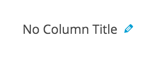 Edit Column Title