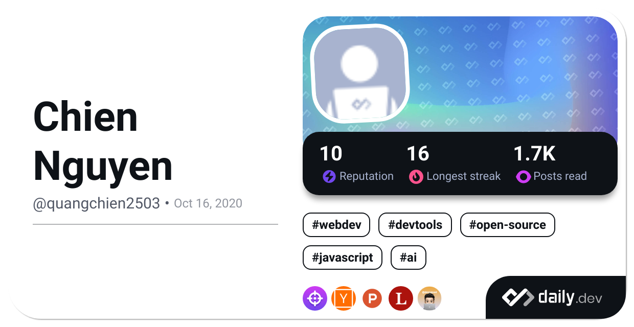 Chien Nguyen's Dev Card