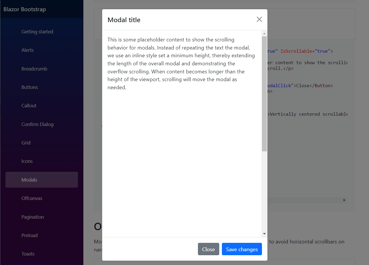 Blazor Bootstrap - Modal