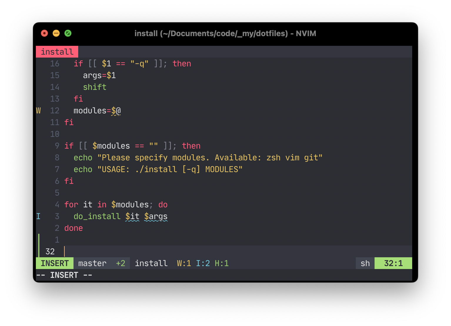 vim screenshot