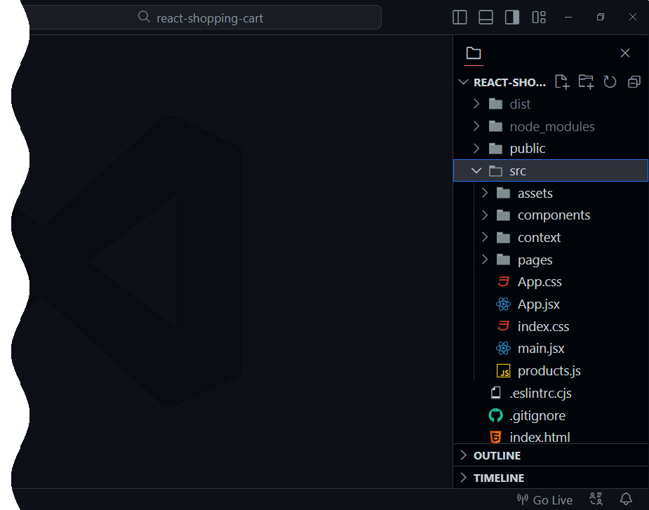 React Shopping Cart - Folder Structure