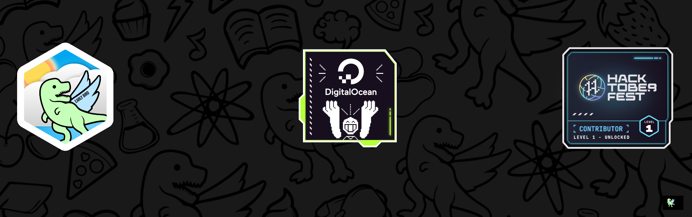 An image of @aniketjoshiii's Holopin badges, which is a link to view their full Holopin profile