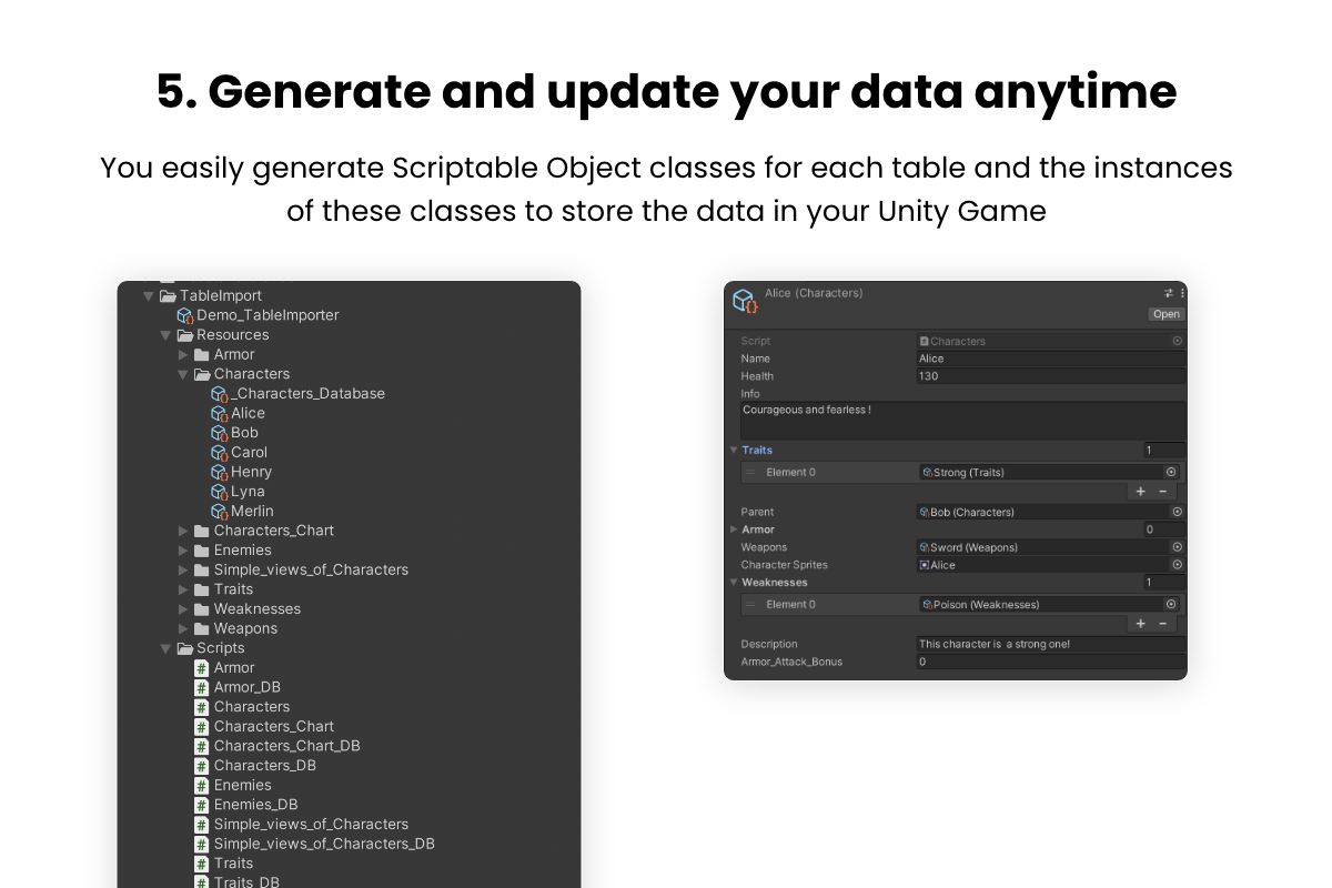 5. Generate and update your data anytime
