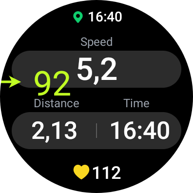 Floating glucose while walking