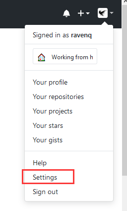 github settings