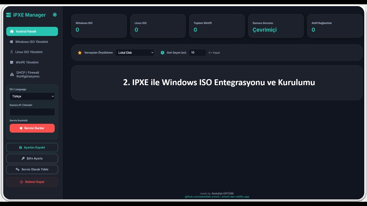 Windows ISO Entegrasyonu
