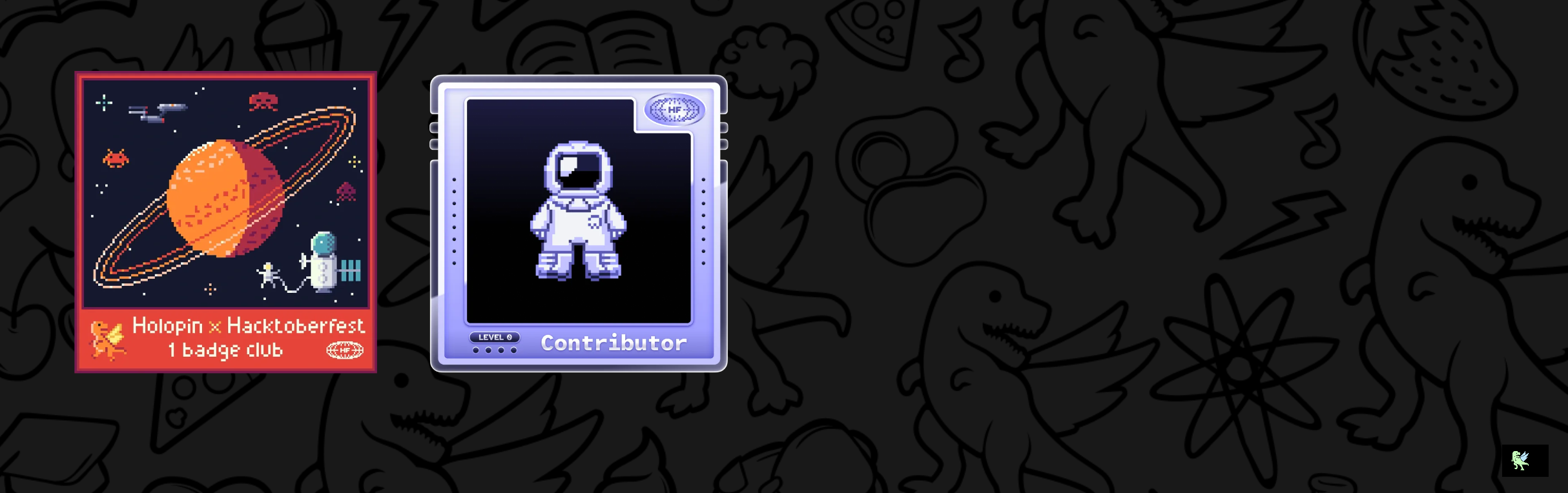 An image of @kj1201's Holopin badges, which is a link to view their full Holopin profile