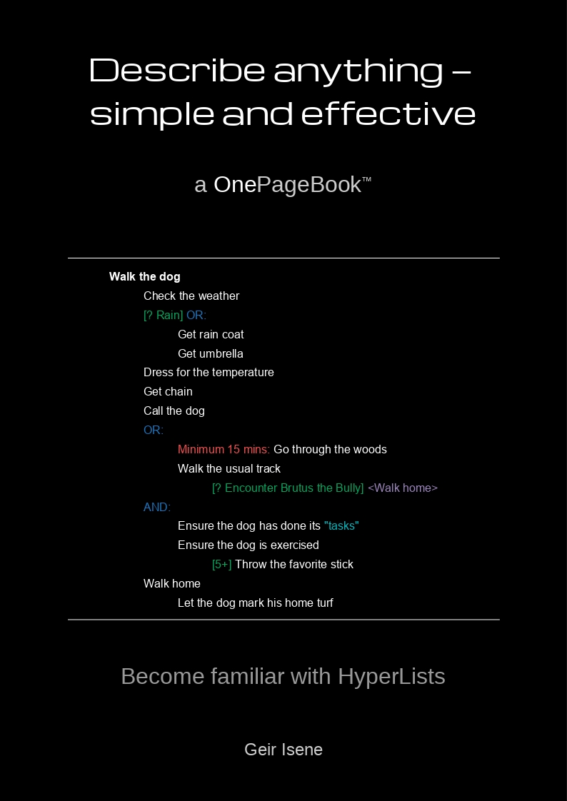 HyperList OnePageBook cover