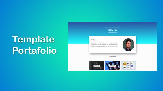 Plantilla para un Portafolio construida con componentes de diseño relacionados con el Material Design.