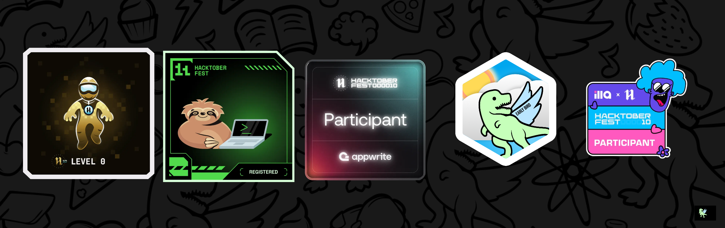 An image of @paulcedo's Holopin badges, which is a link to view their full Holopin profile