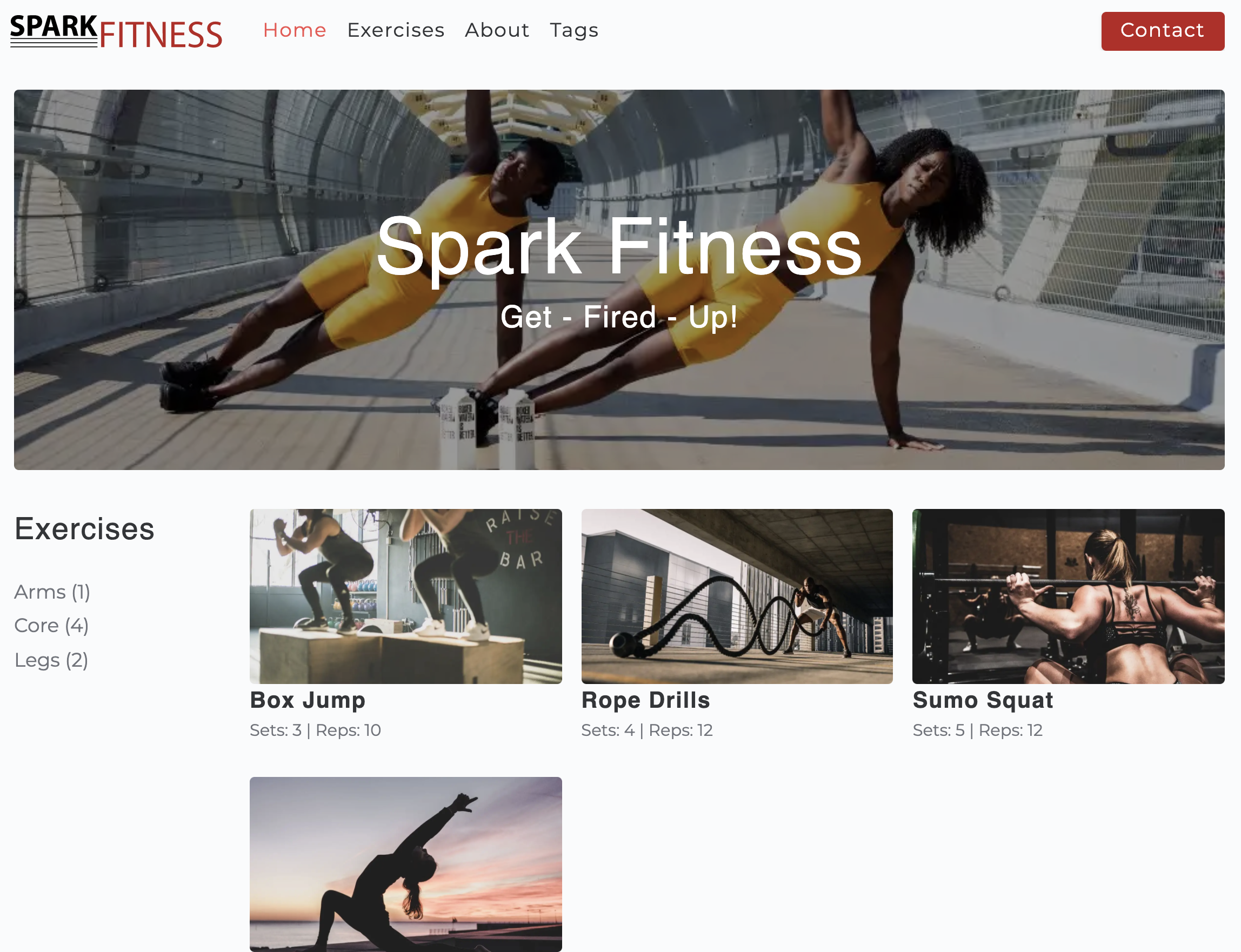 Spark Fitness Home screenshot