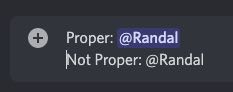 Proper User Mention