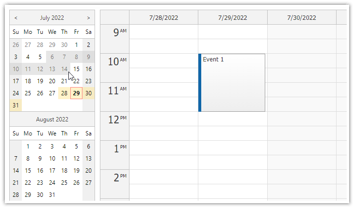 Angular Date Picker with Drag & Drop Range Selection