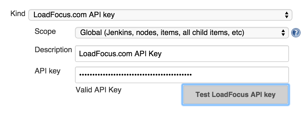 Load Testing API key Test