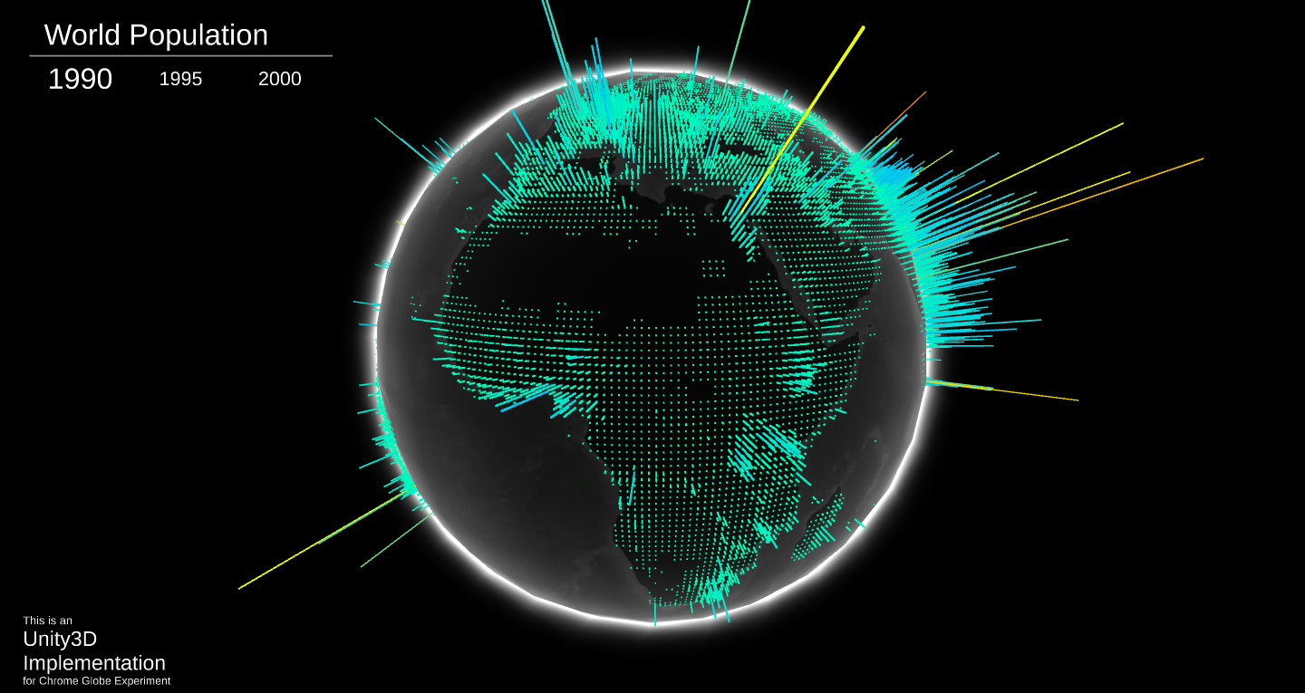 Unity3D Globe Screenshot