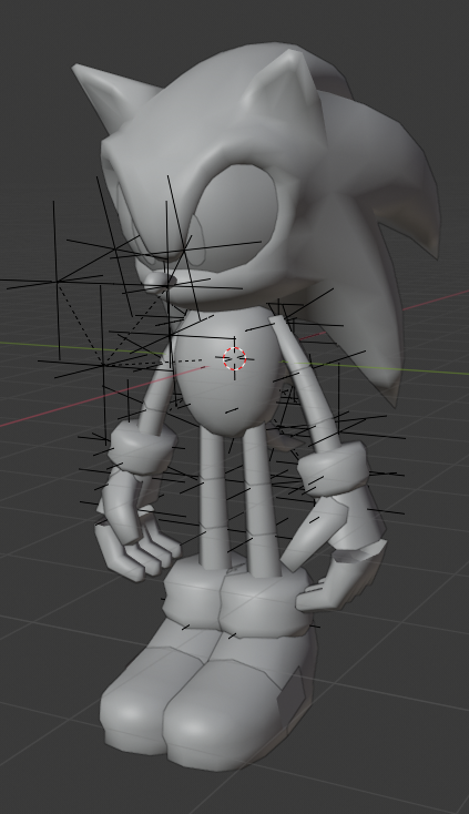 SADX Sonic in Blender