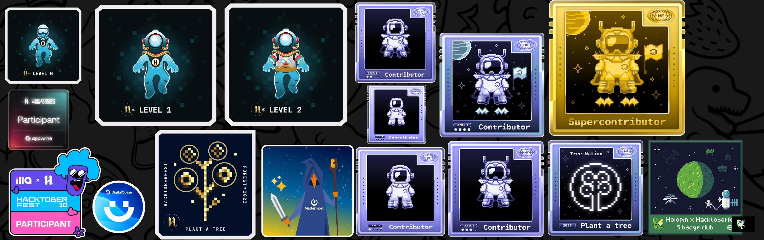 An image of @sudeepsarmah's Holopin badges, which is a link to view their full Holopin profile