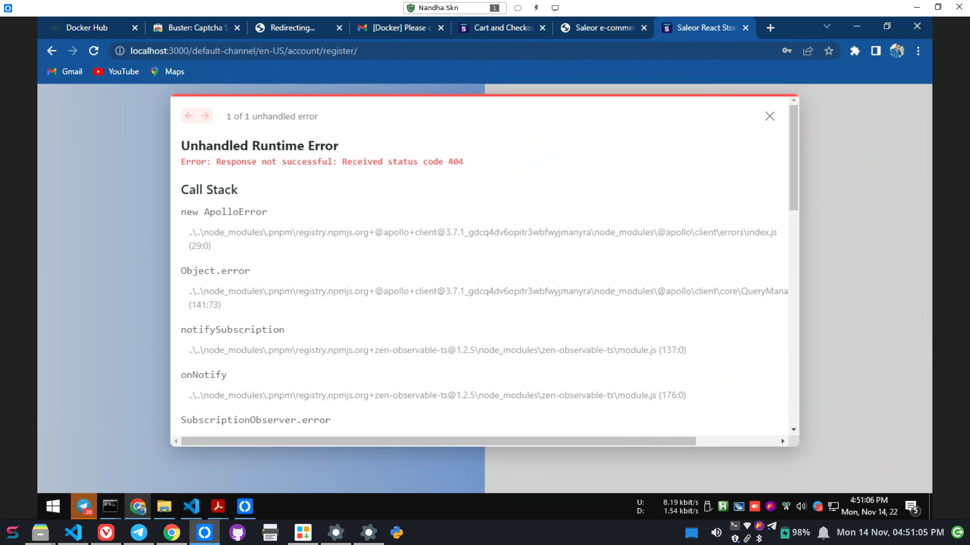 Unhandled Runtime Error · Issue #616 · saleor/storefront · GitHub