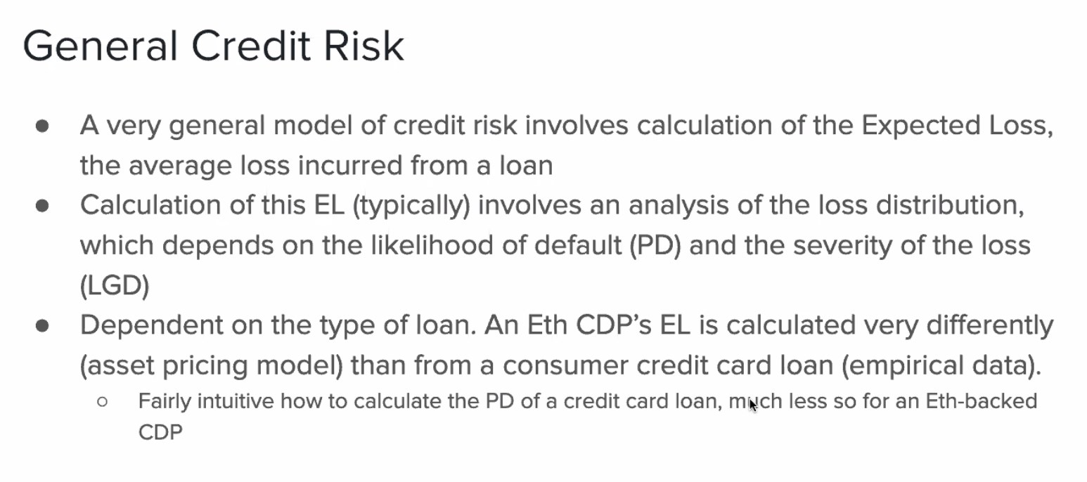 General Credit Risk