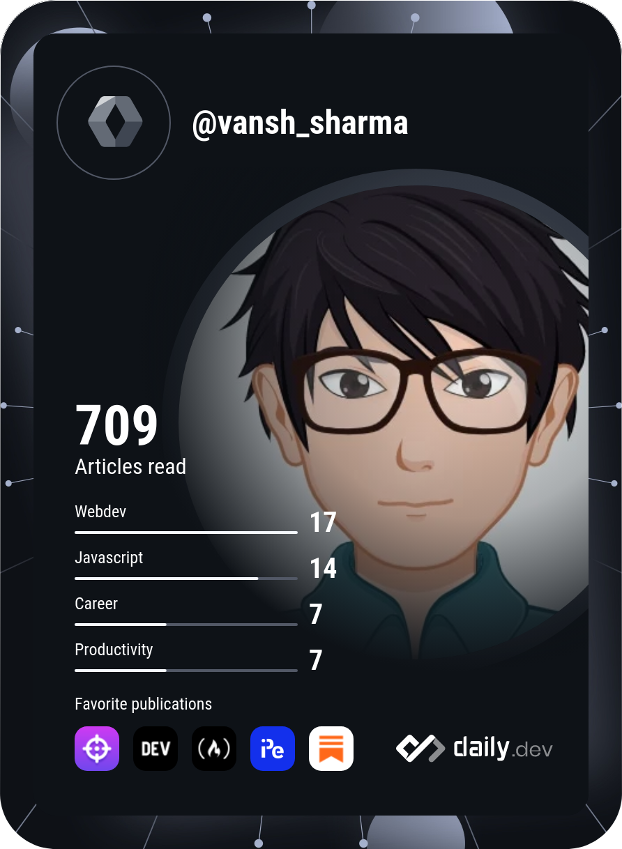 Vansh Sharma's Dev Card