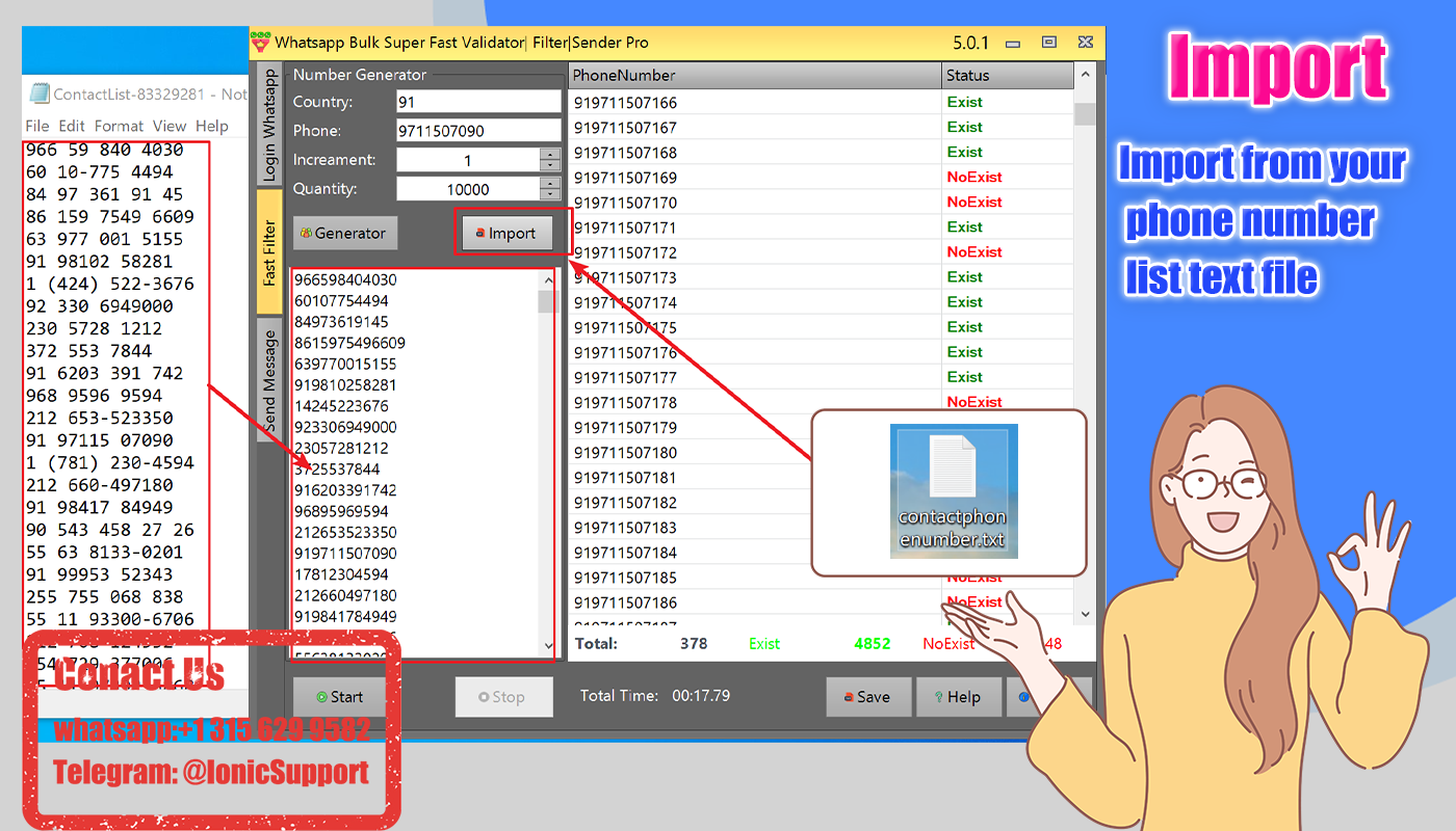 WhatsApp Phone Numbers Super Filter & Validator & Sender Pro 5.0.1