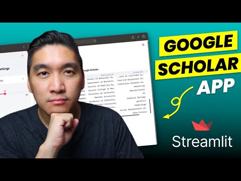 How to build a Google Scholar App | Streamlit #30