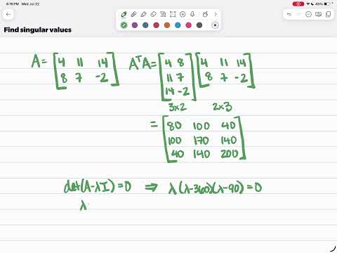 Find singular values