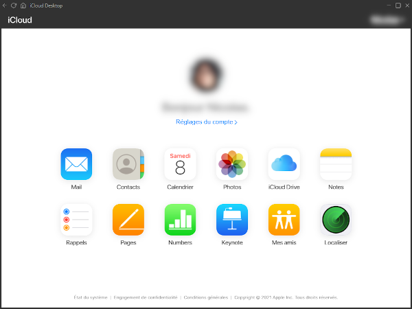 iCloud Desktop screenshot