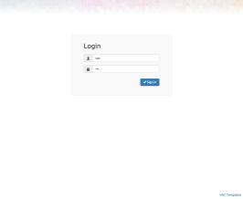 Login screen