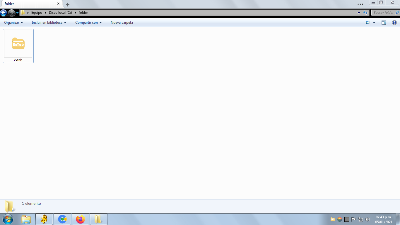 windows 7 explorer with extab