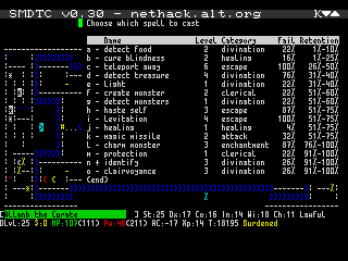 Screenshot of the telnet client in 80 column + 8 colour mode