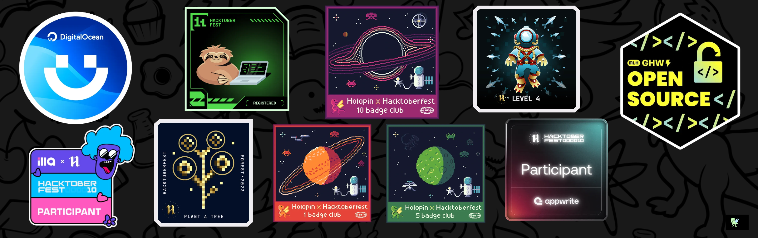 An image of @akashpambhar's Holopin badges, which is a link to view their full Holopin profile