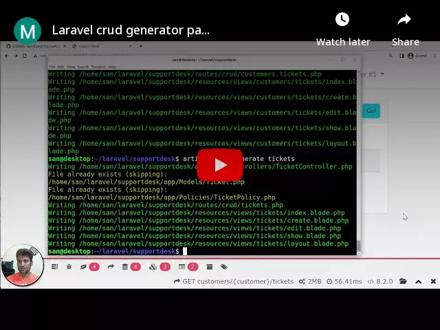 Laravel crud generator package