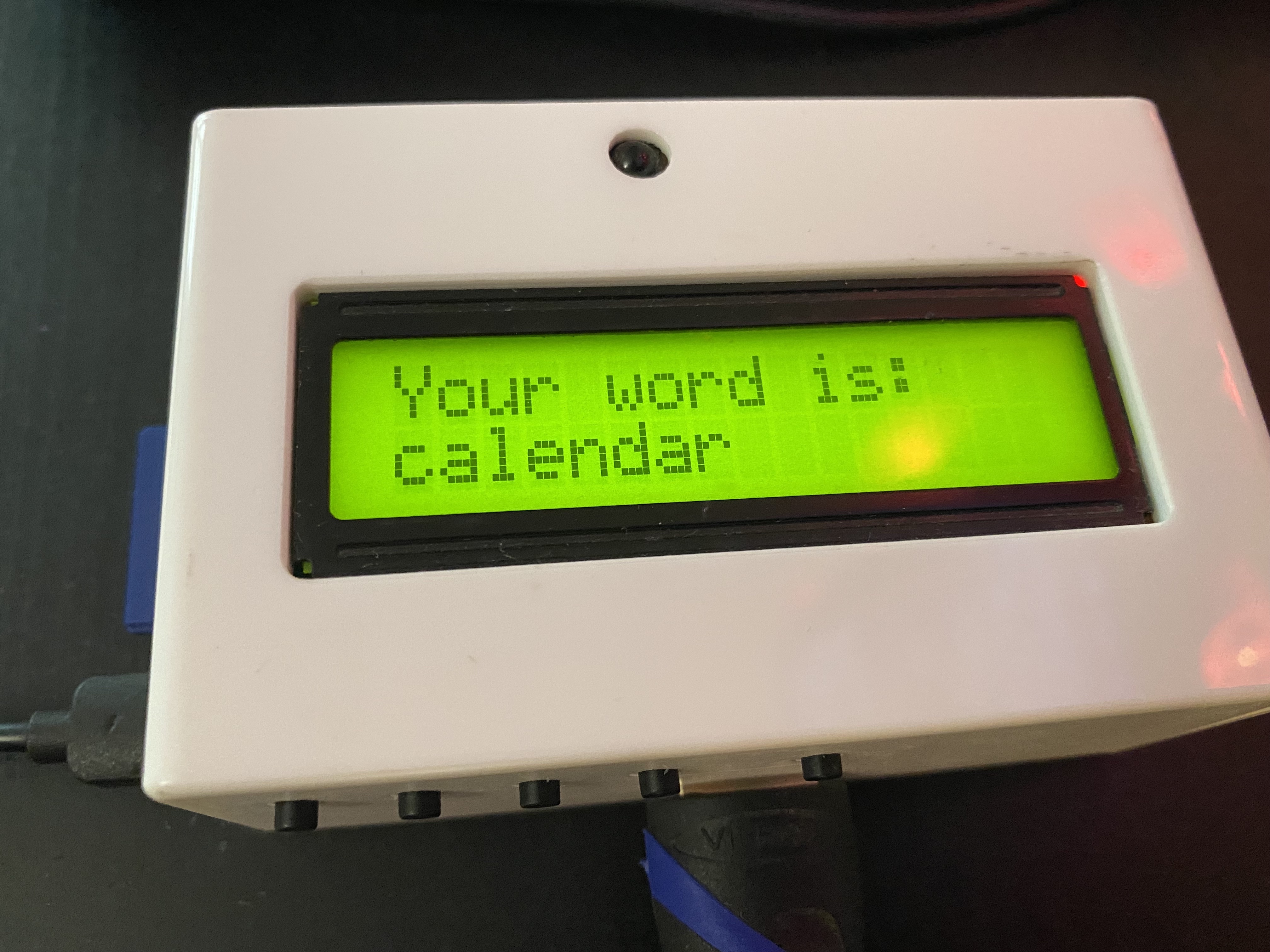 Your word is Calendar