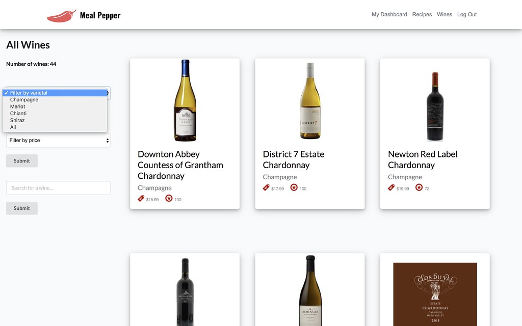 wines index page