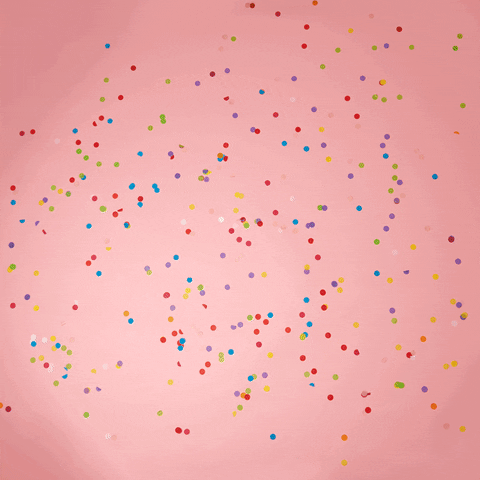 Yay balloon with confetti