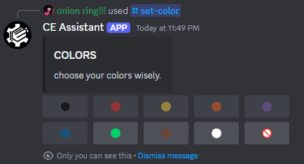 Set color menu