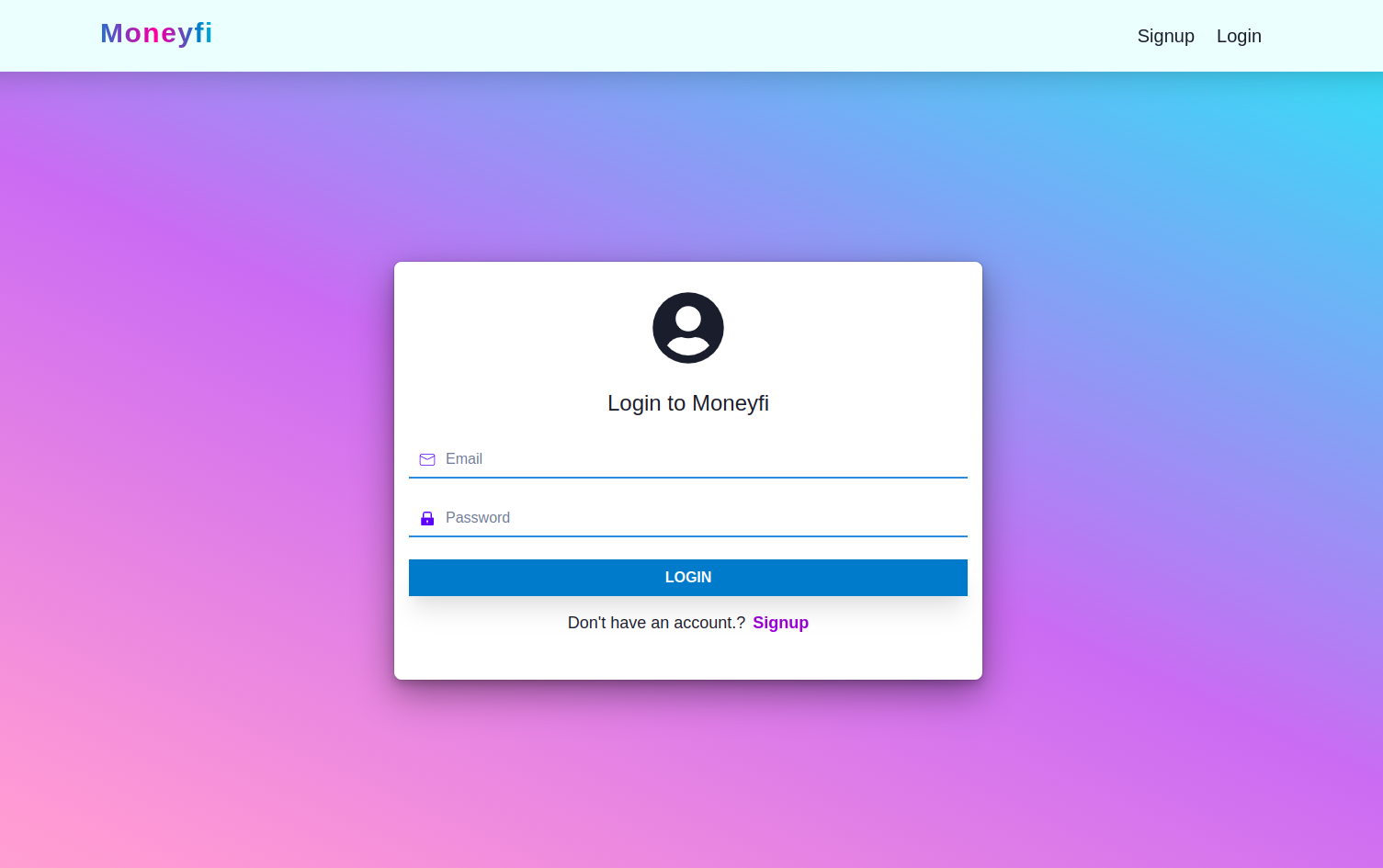 login page