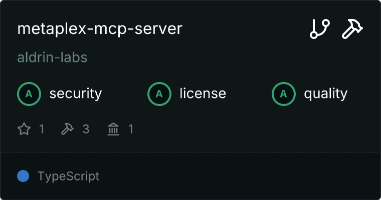 Metaplex Server MCP server