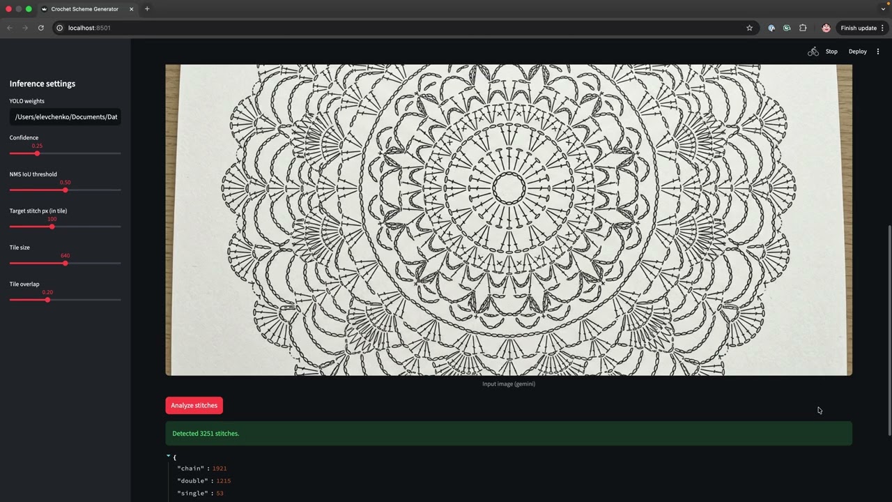 Crochet Studio — Streamlit walkthrough