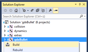 Build gdxBullet