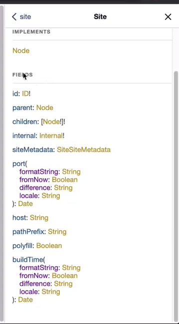 How Gatsby Works - Site fields